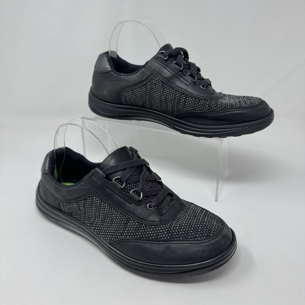 SAS Journey Walking Shoes Women 8.5 Wide Black Leather Mesh Comfort Orthopedic
